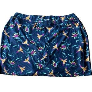 Coolibar Skort Womens Size XXL Navy Tropical UPF 50+ Sun Protection Pockets